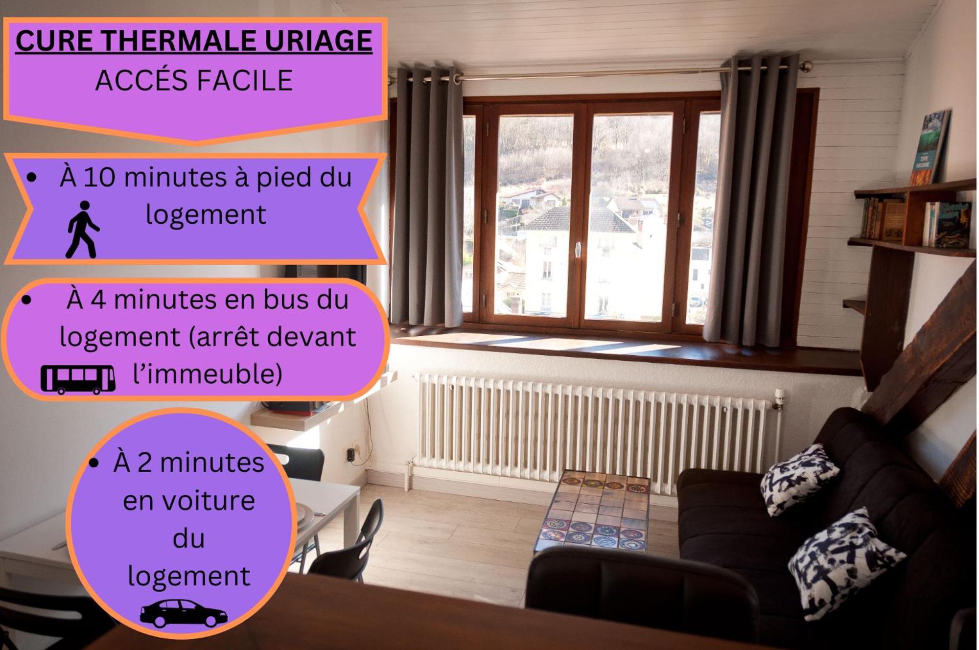 Le T2 Douillet D'Uriage - Residence Le Louvre - Cure Thermale Uriage- Proche Chamrousse - Jusqu'A 3 Personnes - Region Agreable En Toute Saison Vaulnaveys-le-Haut Ngoại thất bức ảnh